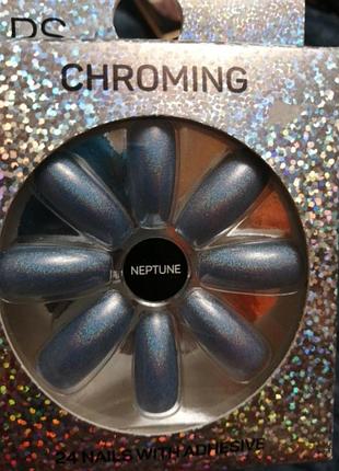 Накладные ногти хамелеон chroming