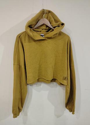 Худи на флисе укороченная с длинным рукавом