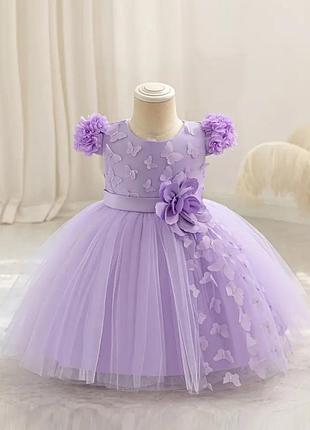 Праздничное бальное пышное платье для девочки на новый год режет котеллай день рождения выпуск выпускное новогоднее утро бабочка