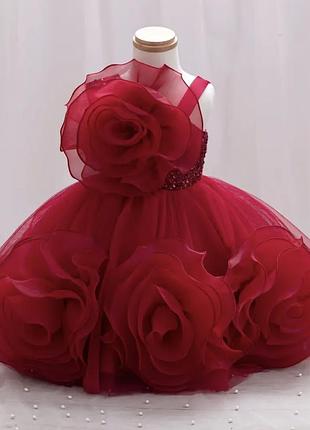 Плаття бальне троянди карнавальне