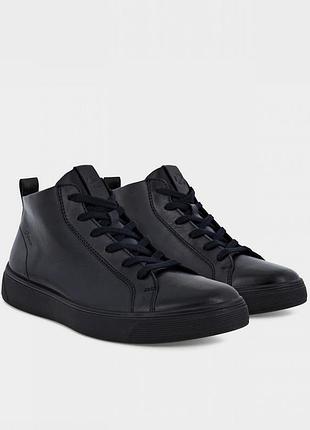 Чоловічі шкіряні черевики  есо street tray/чоловічі шкіряні демісезонні черевики