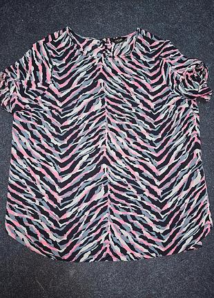 Блуза базовая в животный принт