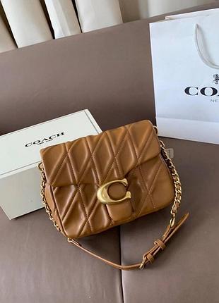 Coach pillow tabby quilted in camel