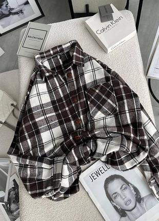 ✨теплая кашемировая рубашка в клетку • универсал • трендовые цвета • модель 298✨