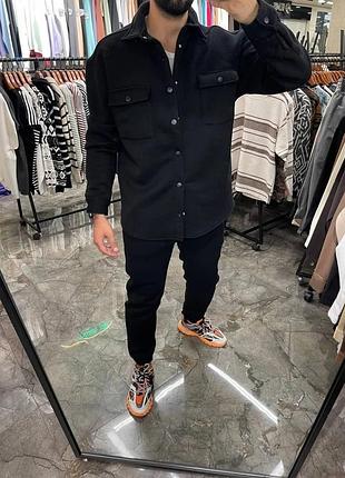 Костюм зимний с начесом snz черный