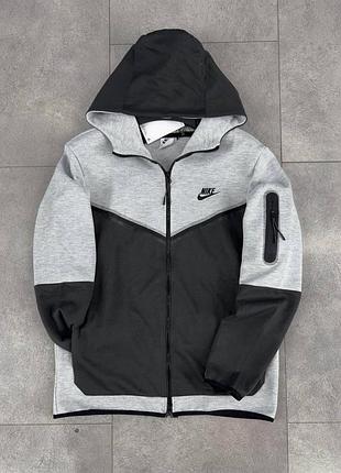 Зипка nike tech fleece графітова-сіра
