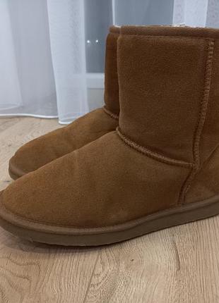 Зимние угги натуральная замша +овчина 41 размер стелька-27