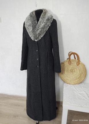 Довге вінтажне пальто вовна