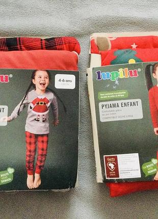 110-116 рост lupilu новогодняя натуральная пижама. 100% cotton! домашний комплект на манжетах все бирки и полностью упаковка! премиум коллекция, качественный