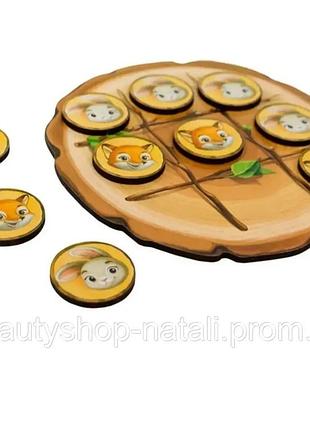 "крестики - нолики" деревянная настольная игра 3