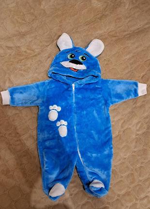 Пижама кигуруми теплый плюшевый человечек слип 62р