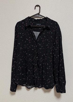 Легка віскозна рубашка reserved в горошок (дрібний принт)