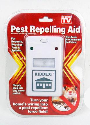 Електромагнітний відлякувач гризунів та комах riddex plus, знищувач комах для приміщення