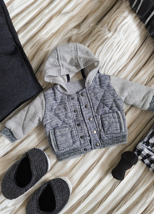 Куртка детская демисезонная стеганая с капюшоном nutmeg 0-3 месяца, 56-62 см, до 6 кг