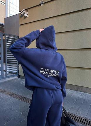 Костюм оверсайз “nk”удлиненный объемный худи со шнуровкой, палаццо высокой посадки, по низу регуляторы на затяжках.