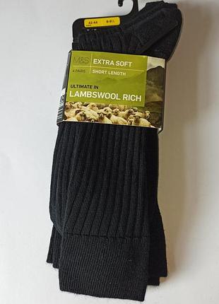 Набор из 3 пар мужских термо носков m&s extra soft lambswool rich.
