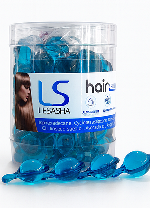 Капсулы для волос lesasha hair serum vitamin c водорослями, 50 шт