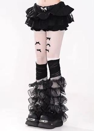 Міні шорти пишні з бантом лолита e-girl goth