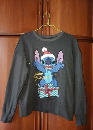 Женский серый свитшот на флисе