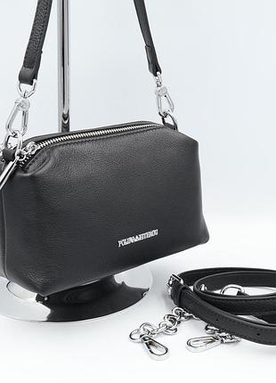 Сумка женская кожаная polina & eiterou q6050 black