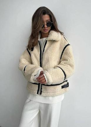 Дубленка женская мех барашка