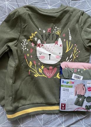 Байка, лонг, футболка на дівчинку на 4-6 років