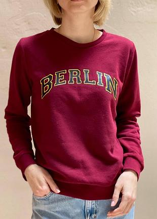 Свитшот женский, бордовый.