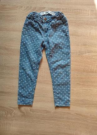 Джинсы-скинни в сердечки denim co