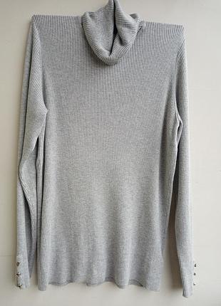 Гольф рубчик свет серый большой размер