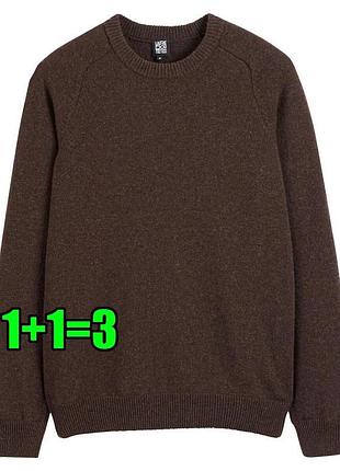 🤩1+1=3 фирменный шоколадный мужской свитер рубчик george, размер 52 - 54