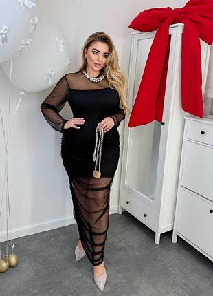 Жіноча сукня з сіткою до 62 розміру