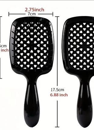 Розчіска гребінець чорний з рожевим