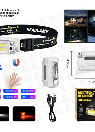 Налобный фонарь bl t133 с сенсером