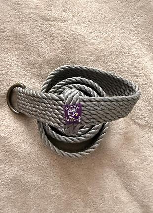 Ремінь плетений сірий nomadic state of mind