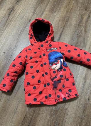 Куртка зимова дівчача леді баг miraculous ladybug