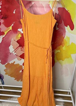 Женское пляжное платье миди цвета мандаринового оранжевого nutmeg размер 18