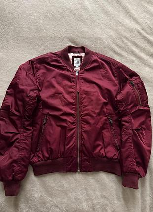 Жіночий бомбер gap винного кольору
