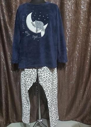 Піжама плюшева жіноча 2xl