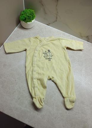 Нежный желтый мягкий боди 1мис