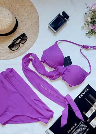 Мегаэффектный брендовый раздельный купальник с формованной чашкой