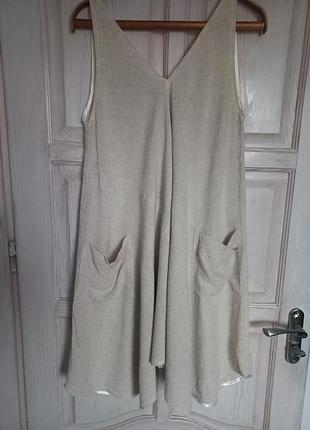 Льняное платье