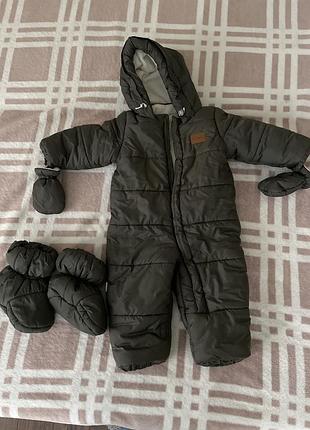 Зимовий комбінезон зелений розмір 74-80