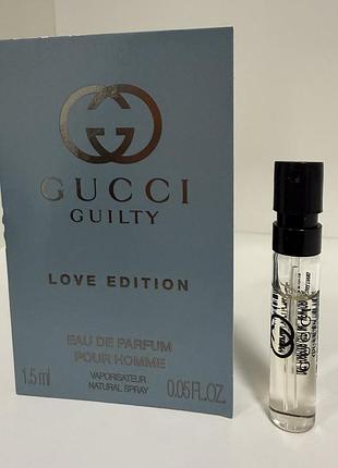 Оригинальный пробник gucci love edition pour homme