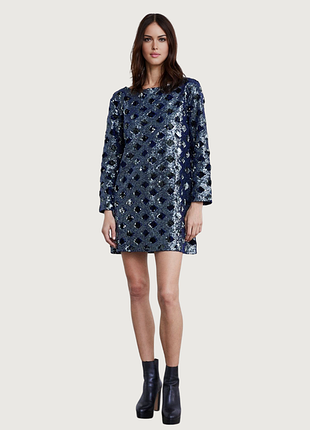 Новое брендовое красивое платье "zara" с пайетками. размер s.