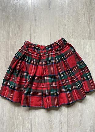 Тепла спідниця у клітинку george 6-7 років фланелева