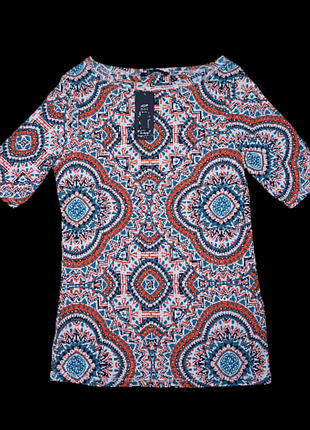 Футболка из чистого хлопка с горловиной лодочкой