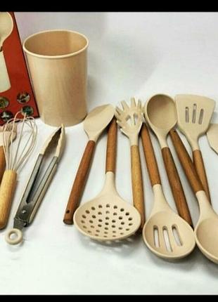 Набір кухонного приладдя 11 предметів з підставкою