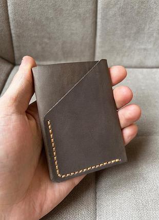 Кожаный картхолдер ручной работы
