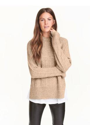 Вязаный теплый свитер джемпер