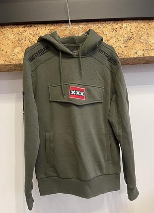 Худі світшот чоловічий amsterdam гарного кольору хакі